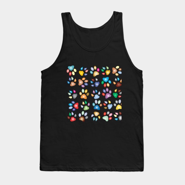 Dog Paw Print For Dog Lover Tank Top by Family shirts